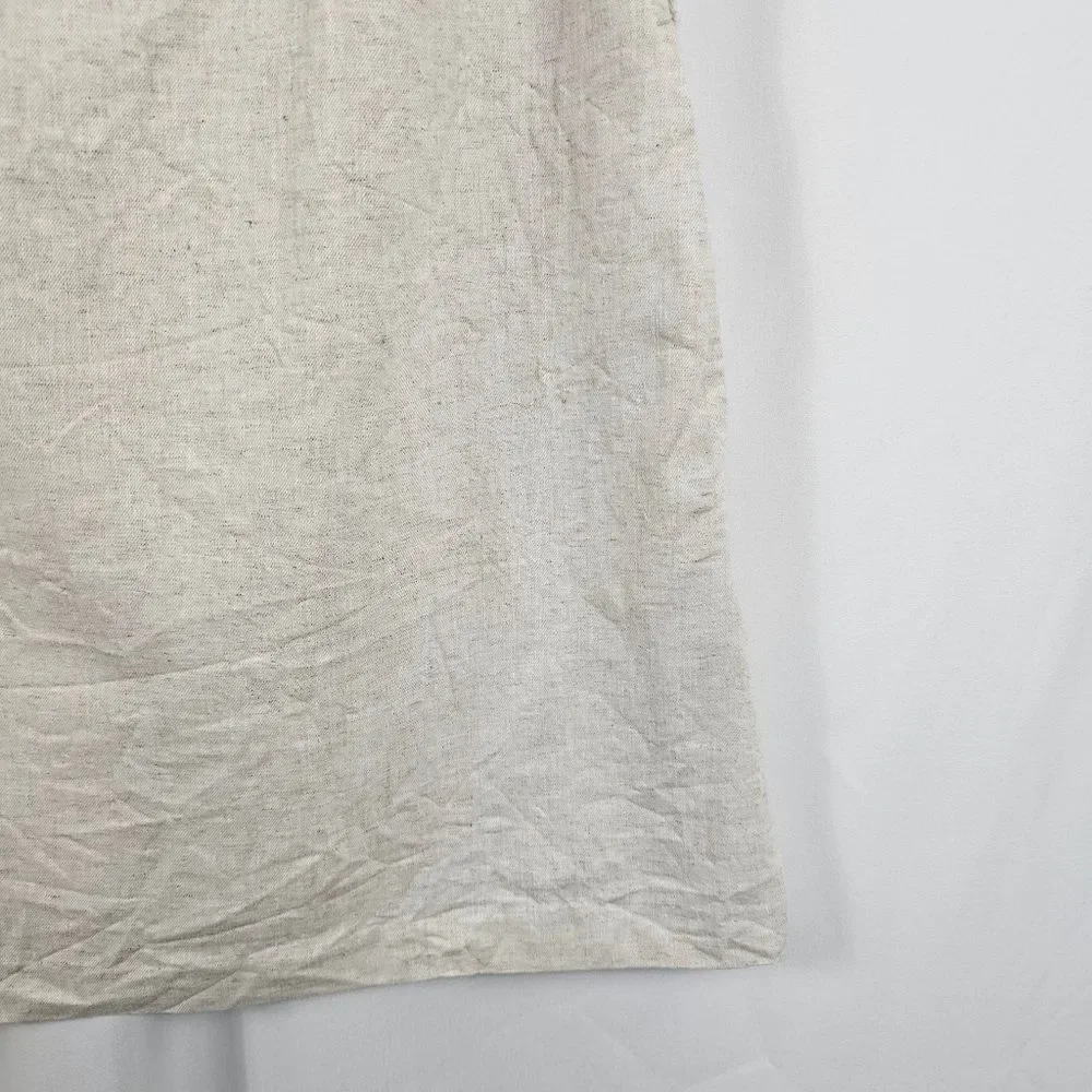 NWOTBanana Republic Factory Linen Blend Square Neck Mini Shift Dress in Flax - M - Picture 6 of 9